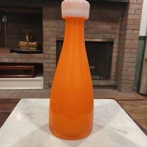 CRATE‎ AND BARREL ORANGE POP VASE 9.75" POLAND